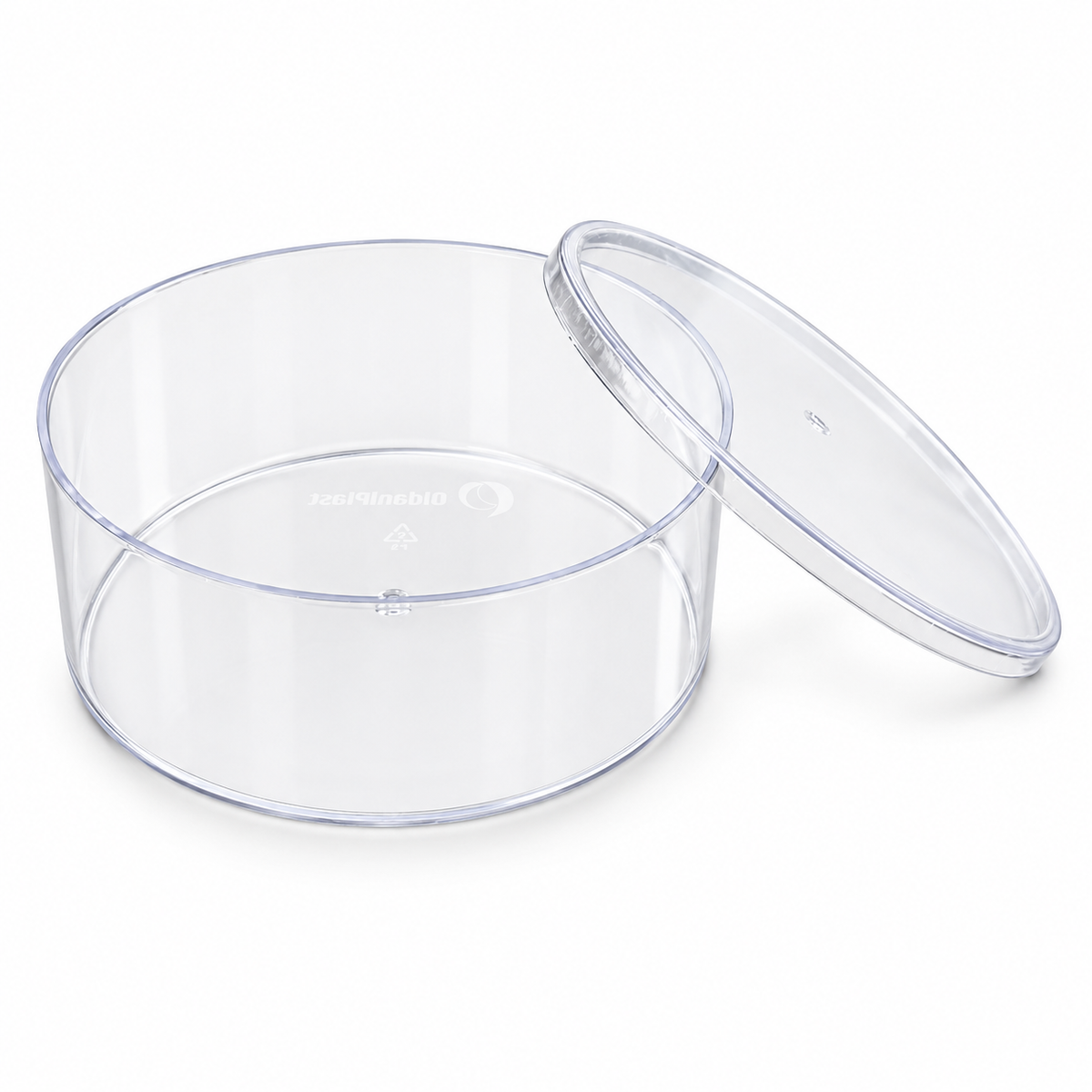 Clear Acrylic Dessert Container with Lid – Round