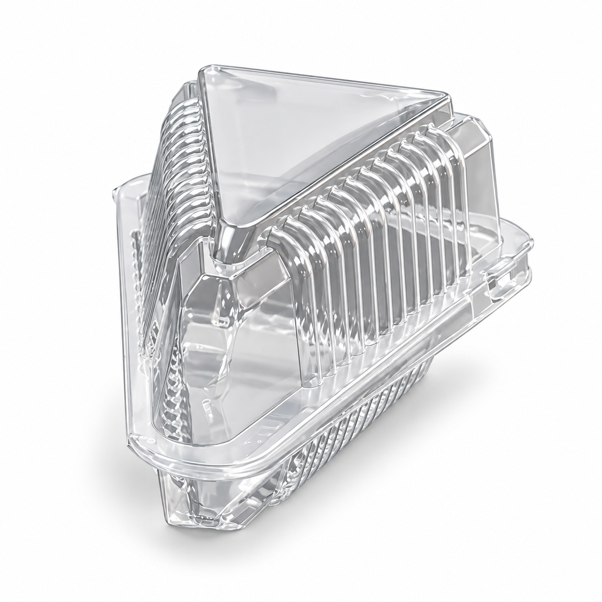 Clear Triangular Cake Slice Container – 11.5 × 7.5 × 5cm