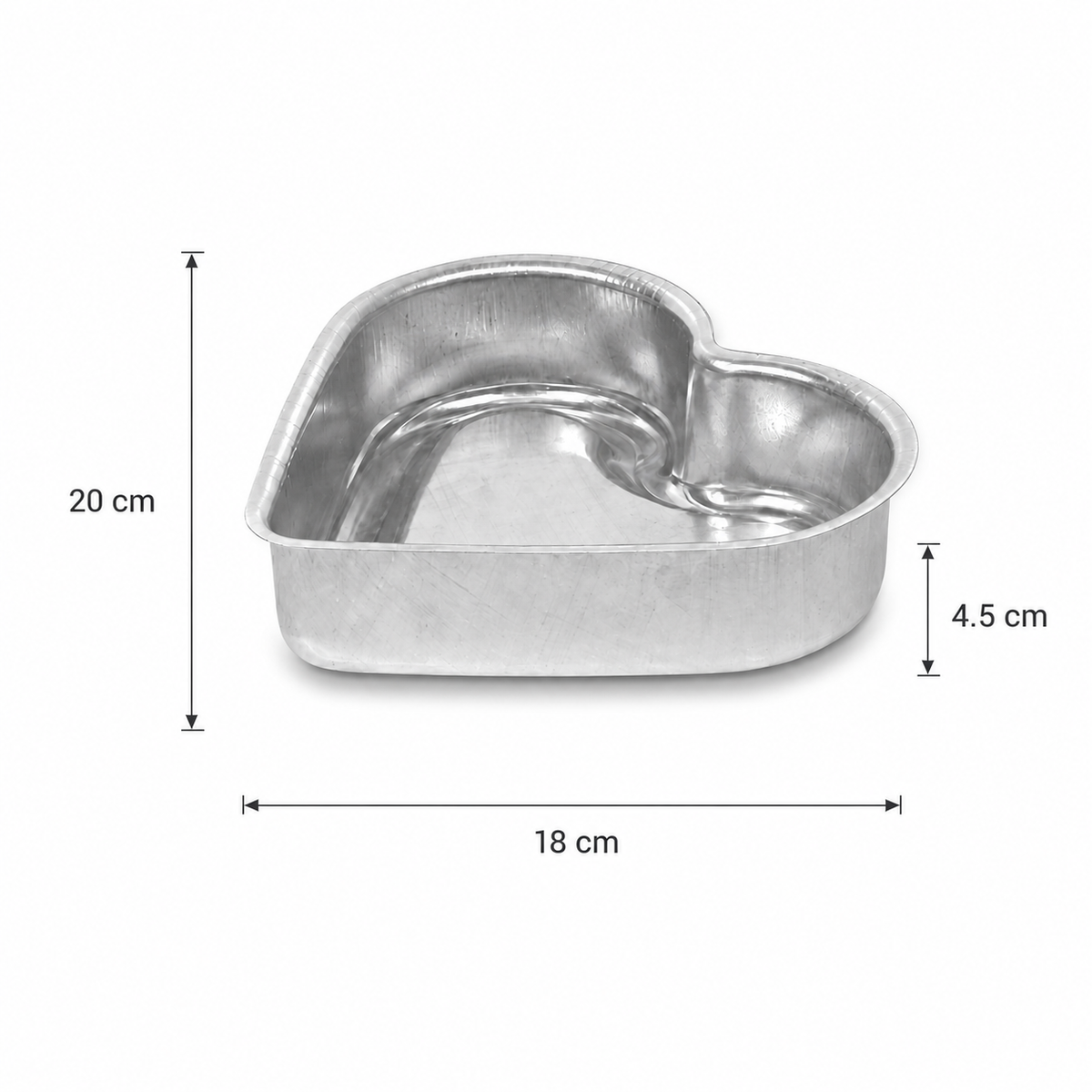 Heart-shaped indented cake tin 20 cm – dimensions [variant:20cm]
