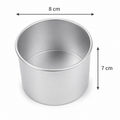 Professional Round Aluminium Cake Tin – Fixed Base – 7 cm Deep