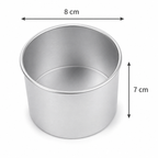 Professional Round Aluminium Cake Tin – Fixed Base – 7 cm Deep