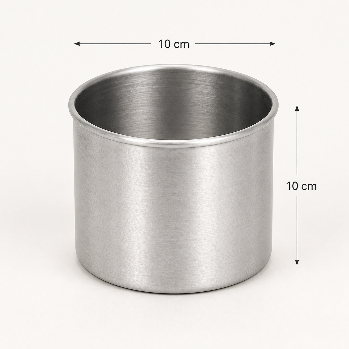 Extra Deep Round Aluminium Cake Tin – Fixed Base – 10 cm