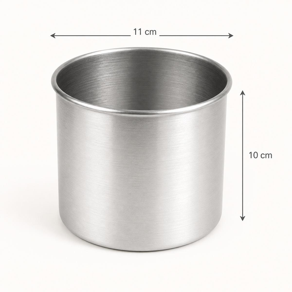 Extra Deep Round Aluminium Cake Tin – Fixed Base – 10 cm