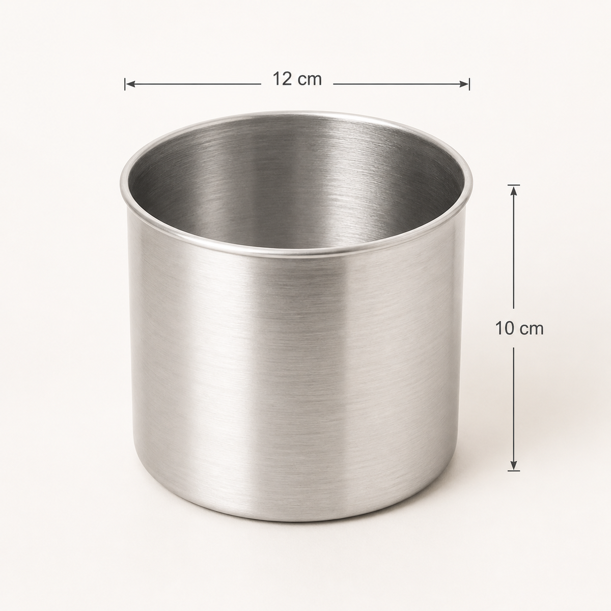 Extra Deep Round Aluminium Cake Tin – Fixed Base – 10 cm