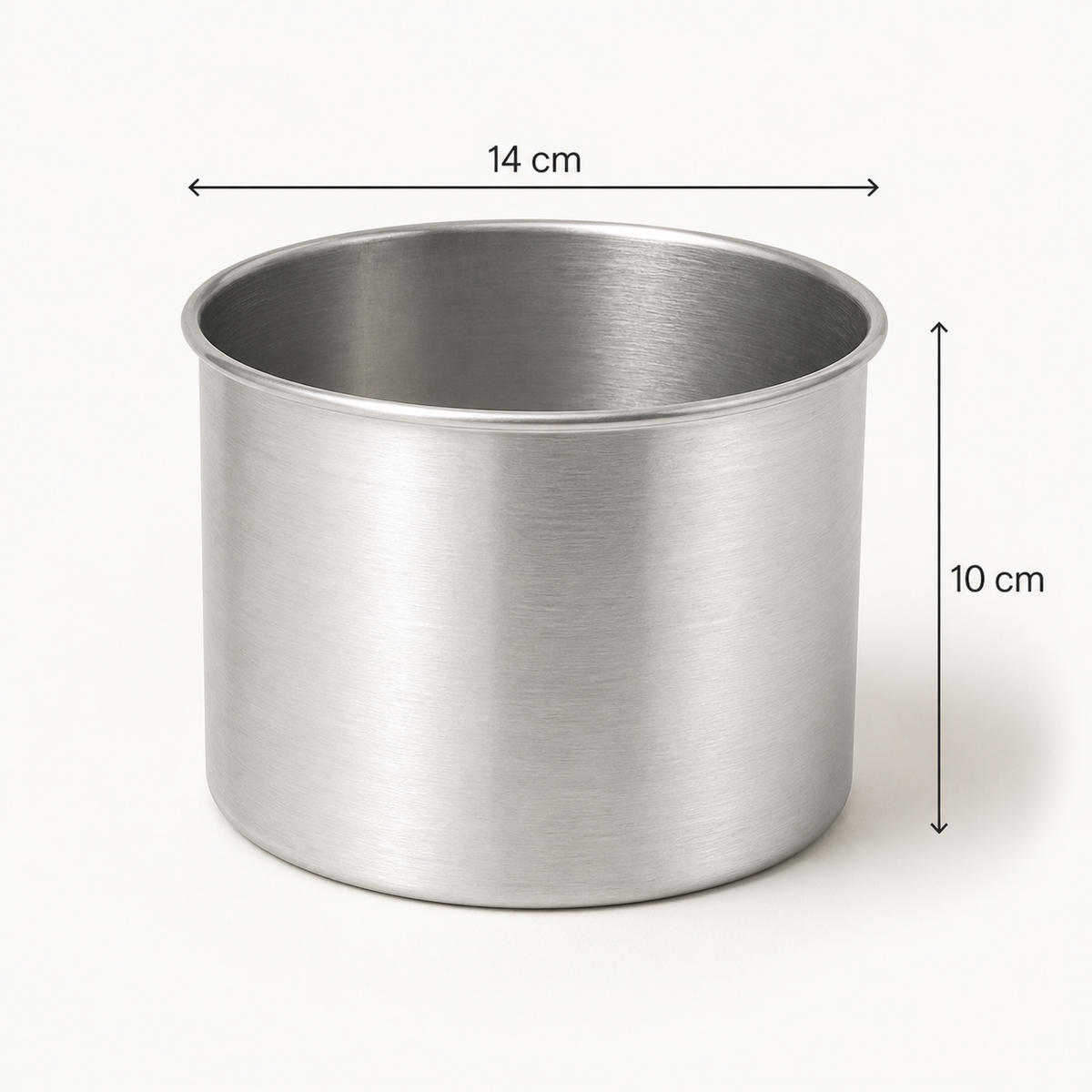 Extra Deep Round Aluminium Cake Tin – Fixed Base – 10 cm