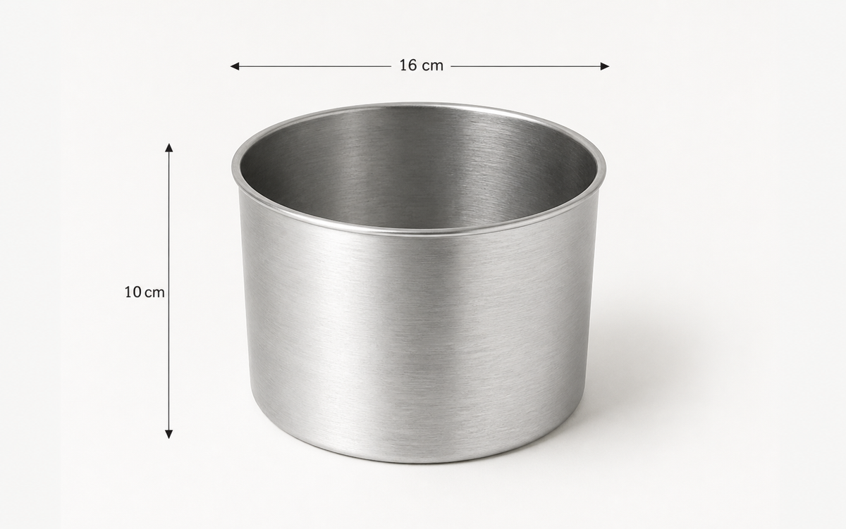Extra Deep Round Aluminium Cake Tin – Fixed Base – 10 cm