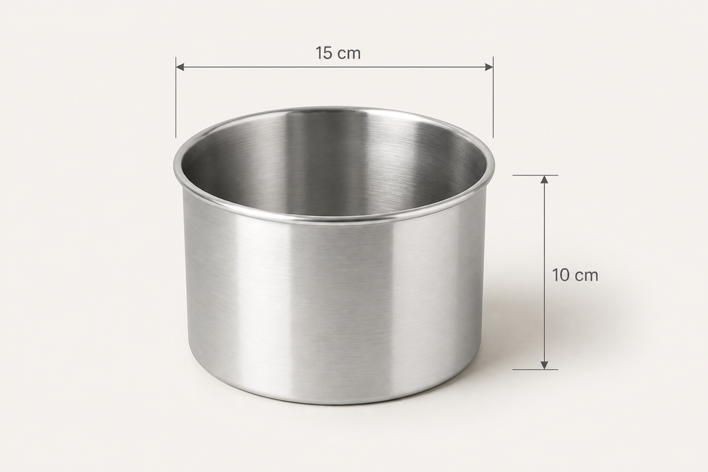 Extra Deep Round Aluminium Cake Tin – Fixed Base – 10 cm
