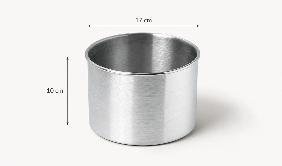 Extra Deep Round Aluminium Cake Tin – Fixed Base – 10 cm