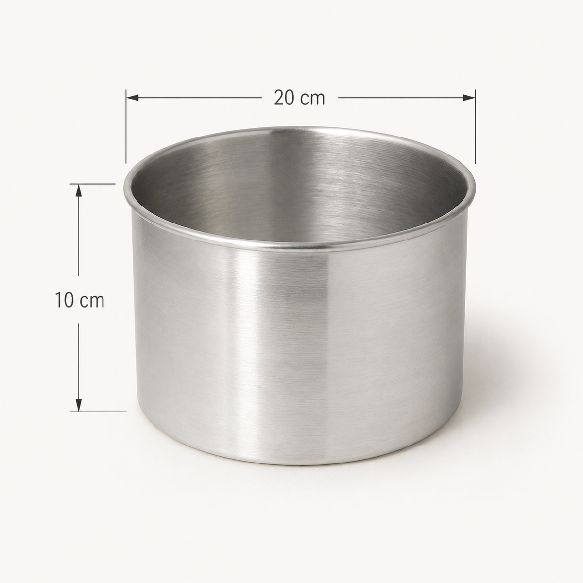 Extra Deep Round Aluminium Cake Tin – Fixed Base – 10 cm