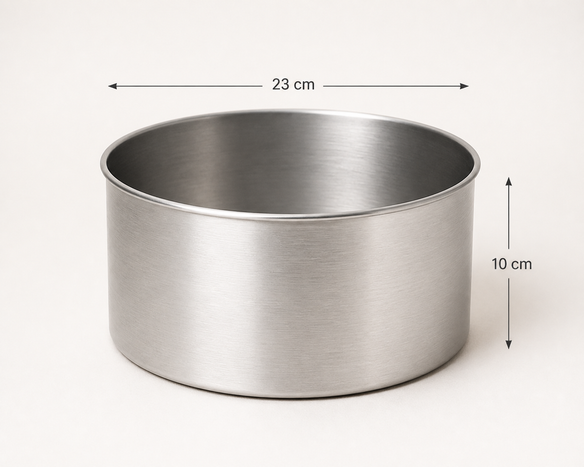 Extra Deep Round Aluminium Cake Tin – Fixed Base – 10 cm