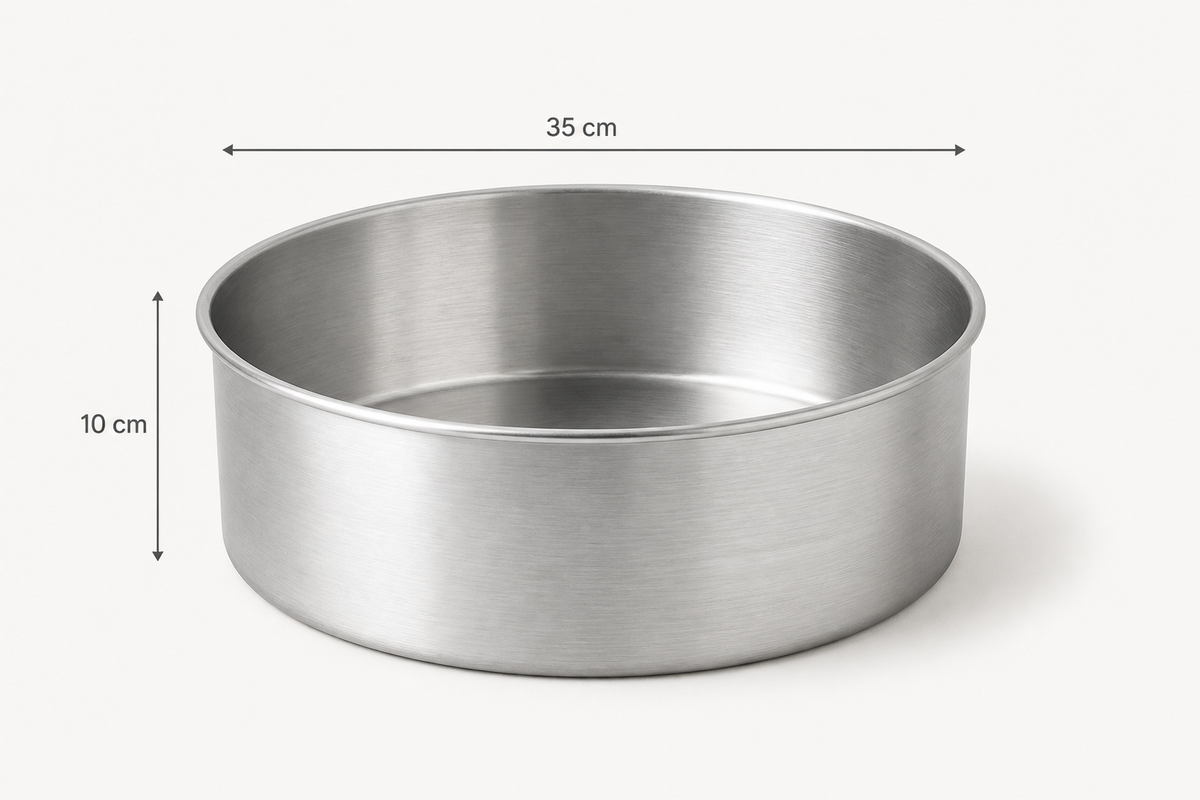 Extra Deep Round Aluminium Cake Tin – Fixed Base – 10 cm