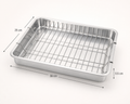 Rectangular Aluminium Roasting Tray with Rack – 36 × 25 × 5.5 cm