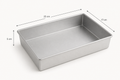 Rectangular Aluminium Cake Tin – Fixed Base – 5 cm Deep