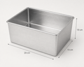 Extra Deep Rectangular Aluminium Cake Tin – Fixed Base – 10 cm