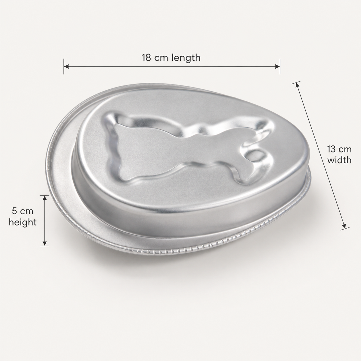 Egg-Shaped Bunny Relief Aluminium Cake Tin – 18 cm