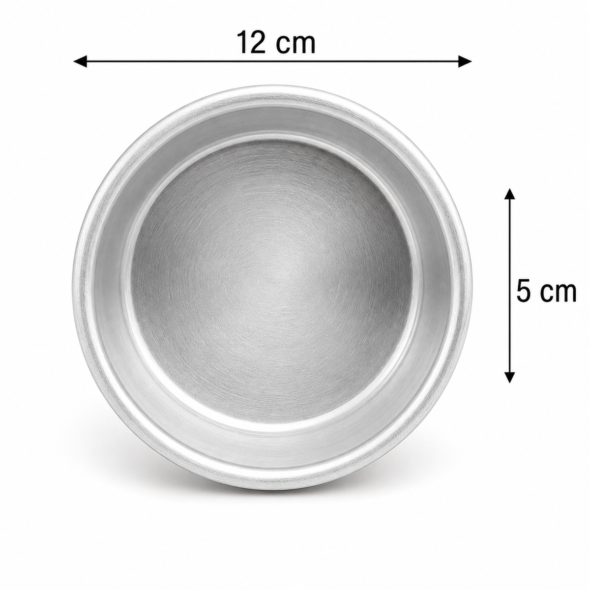 Mini Rounded Aluminium Cake Tin – 5 cm Deep
