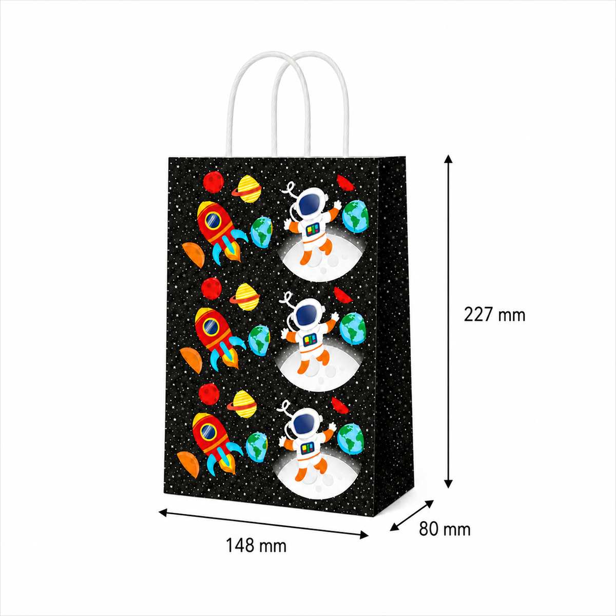 Paper Party Bags with Twisted Handles – Pack of 10