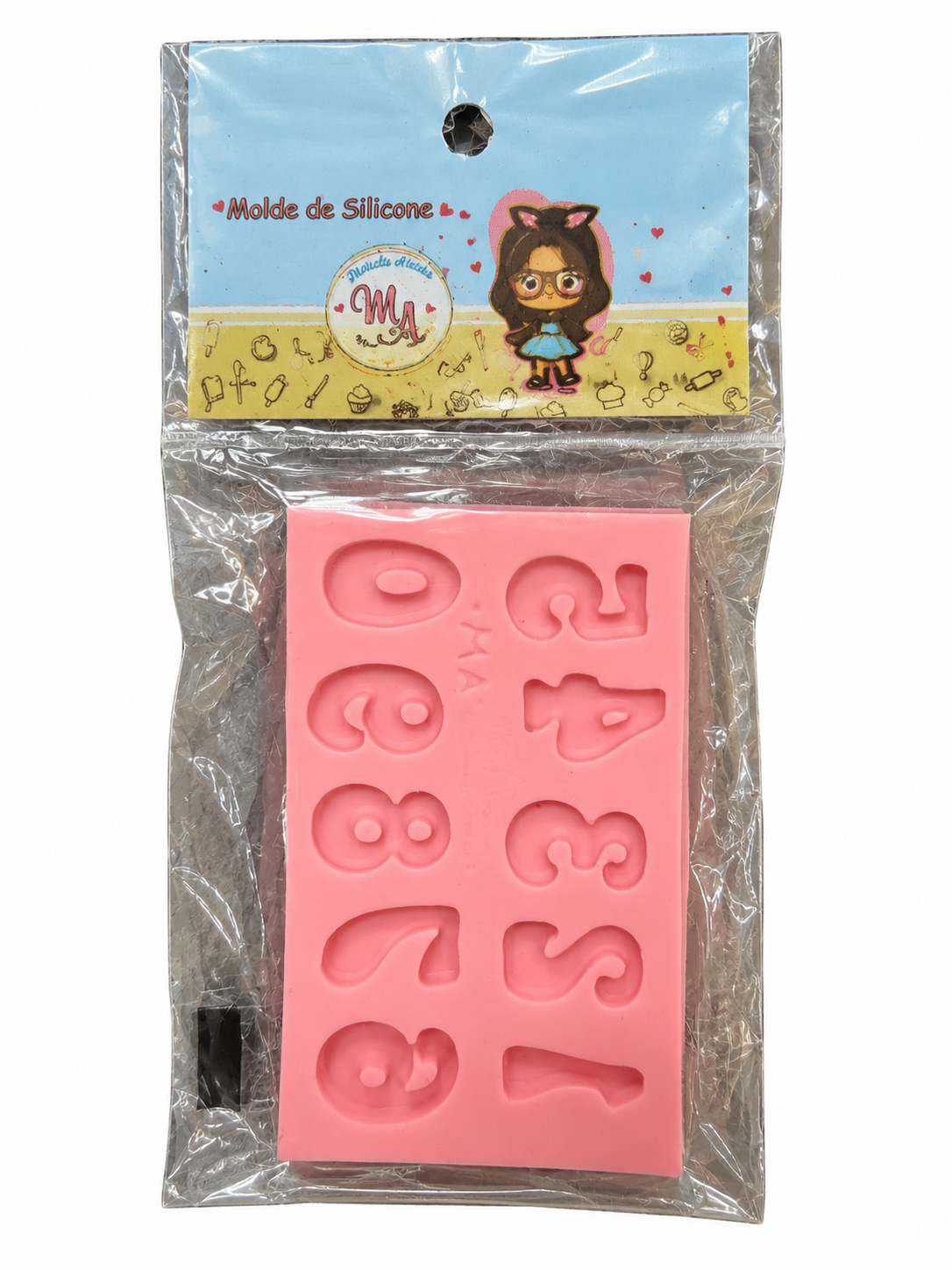 Silicone Number Mould – Numbers 0–9 for Cake Decorating