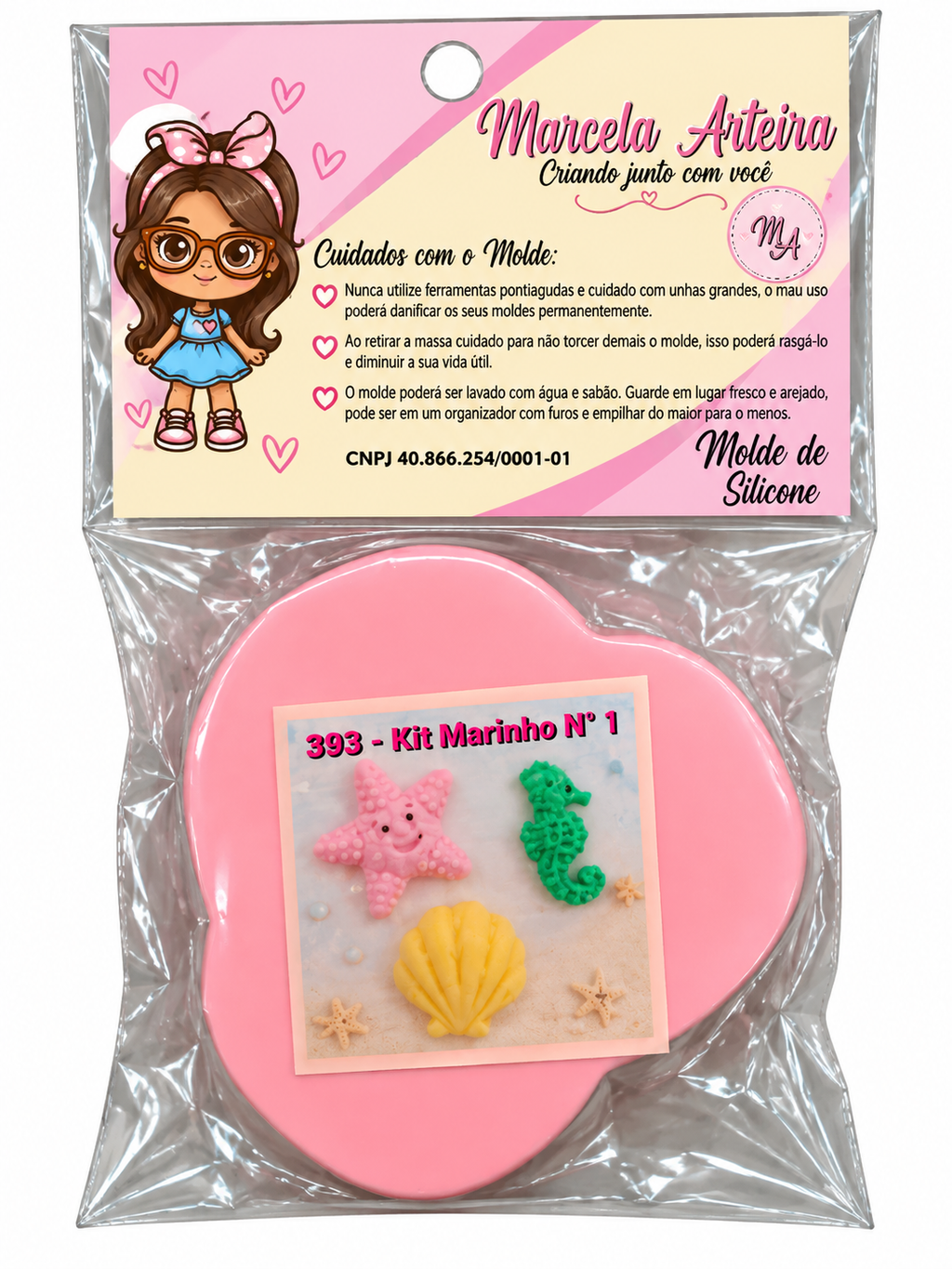 Marine Life Silicone Mould – Starfish, Seahorse & Seashell