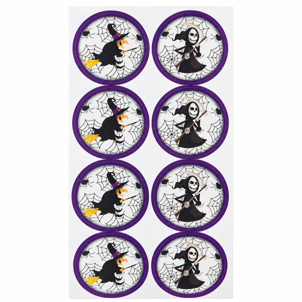 Halloween Round Paper Decorations – Assorted Designs