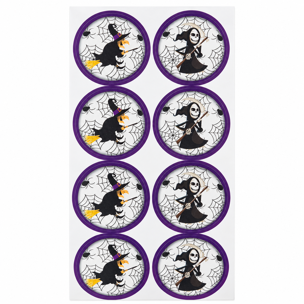 Halloween Round Paper Decorations – Assorted Designs