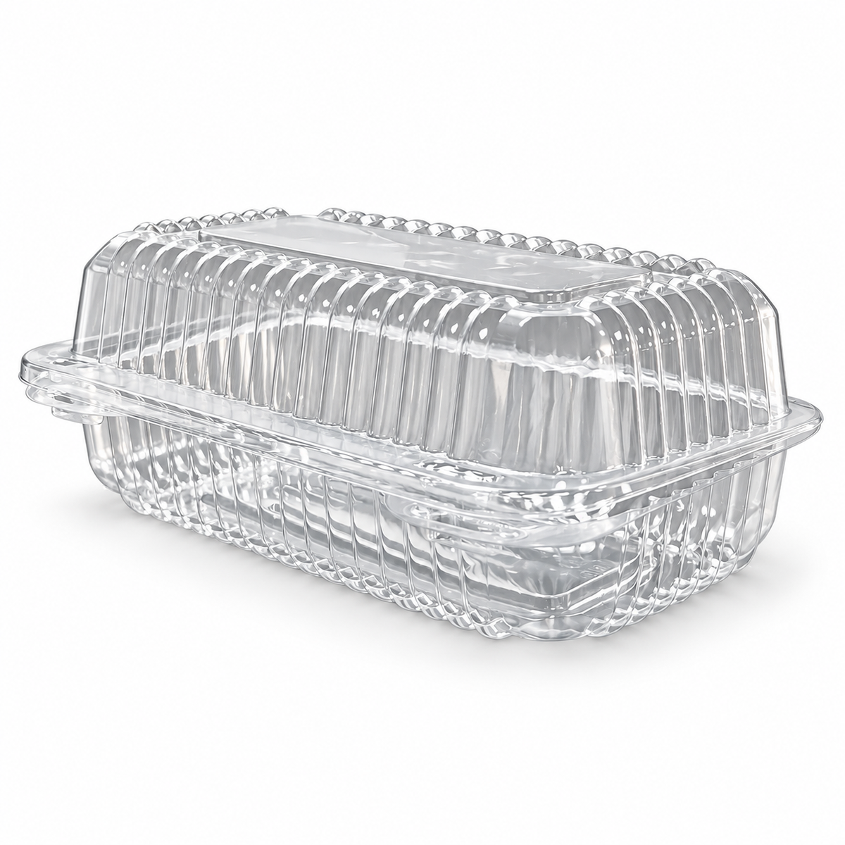 Clear Rectangular Cake & Dessert Container with Hinged Lid