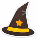 Witch Hat Halloween Decoration – Black & Orange