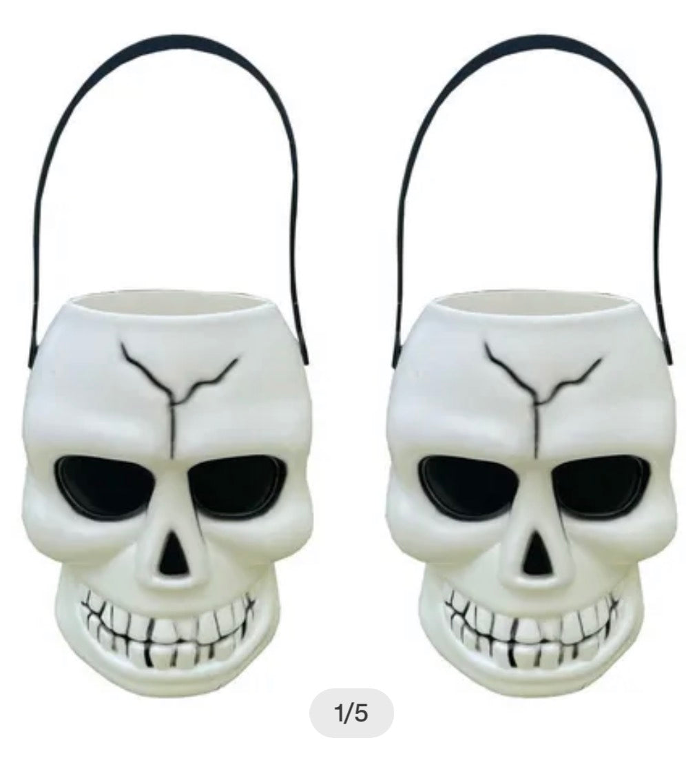 Light-Up Skull Lantern – Halloween Decoration