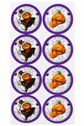 Halloween Round Paper Decorations – Assorted Designs