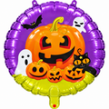 Pumpkin & Ghost Halloween Foil Balloon