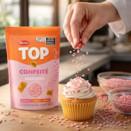 Harald TOP Strawberry Flavoured Confectionery Sprinkles – 400g