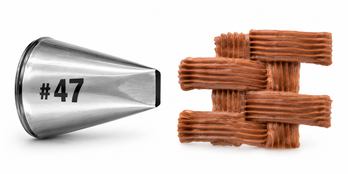 Cake Brasil Basketweave Piping Nozzle #047