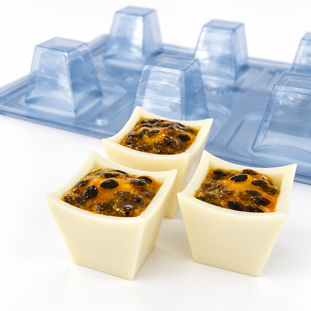 BWB Square Mousse Cup Chocolate Mould – 6 Cavities – 9427