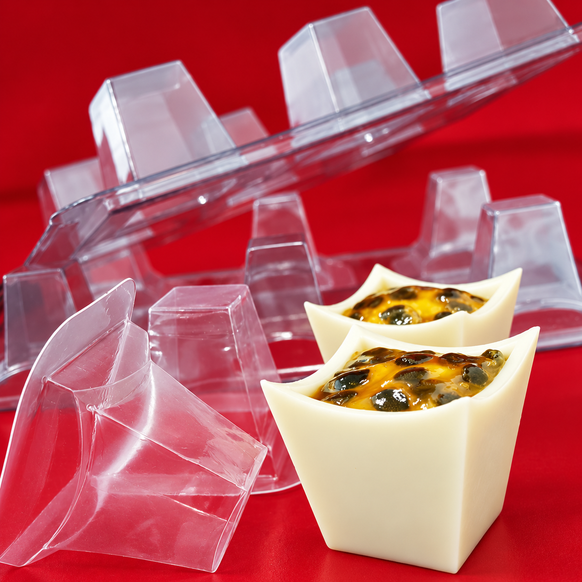 BWB Square Mousse Cup Chocolate Mould – 6 Cavities – 9427