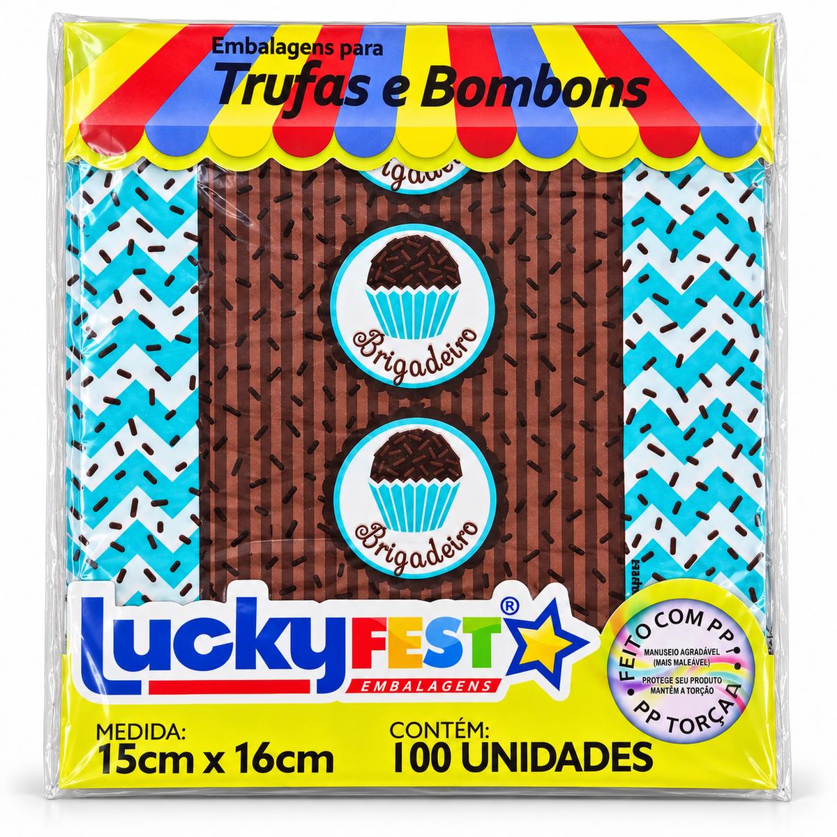 Printed Truffle & Chocolate Wrappers 15 × 16 cm – Pack of 100