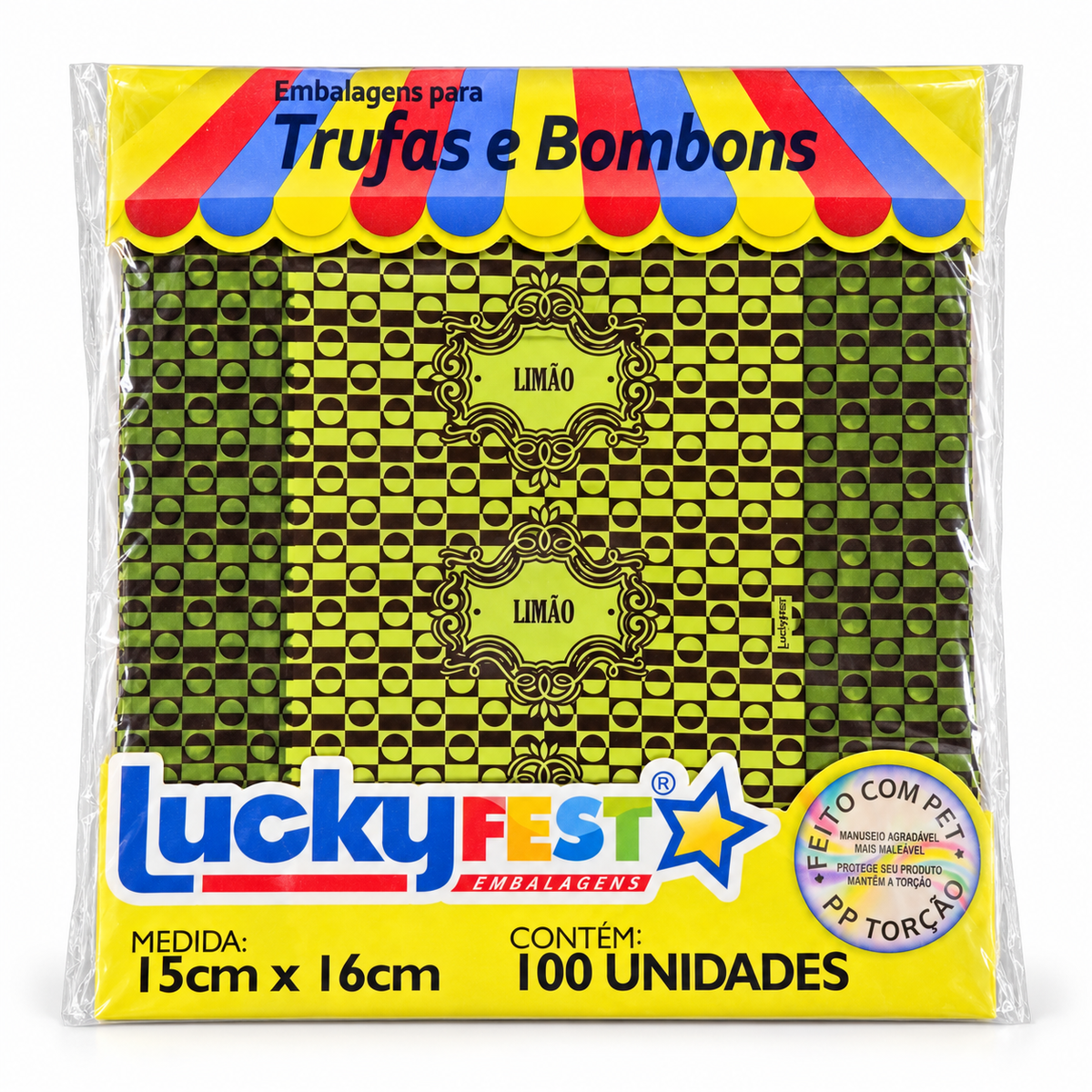 Printed Truffle & Chocolate Wrappers 15 × 16 cm – Pack of 100