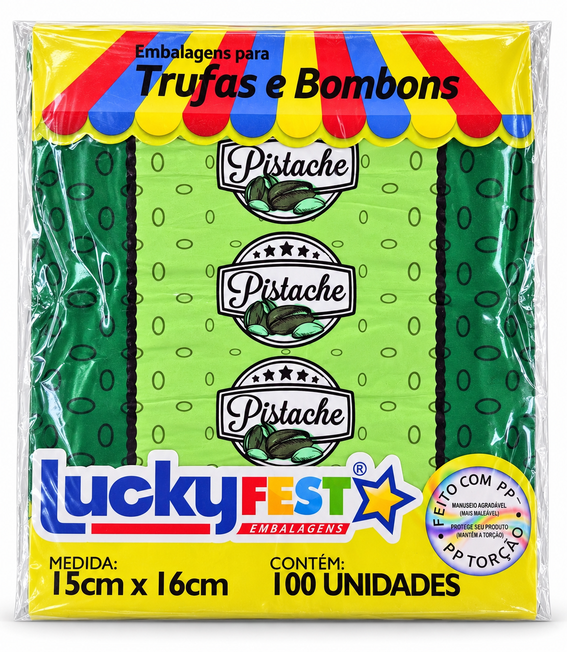 Printed Truffle & Chocolate Wrappers 15 × 16 cm – Pack of 100