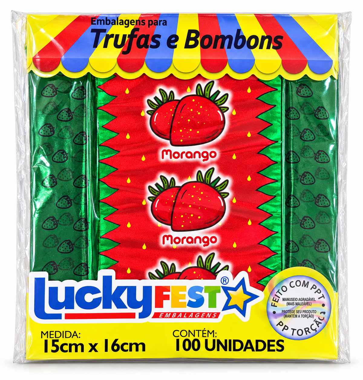 Printed Truffle & Chocolate Wrappers 15 × 16 cm – Pack of 100