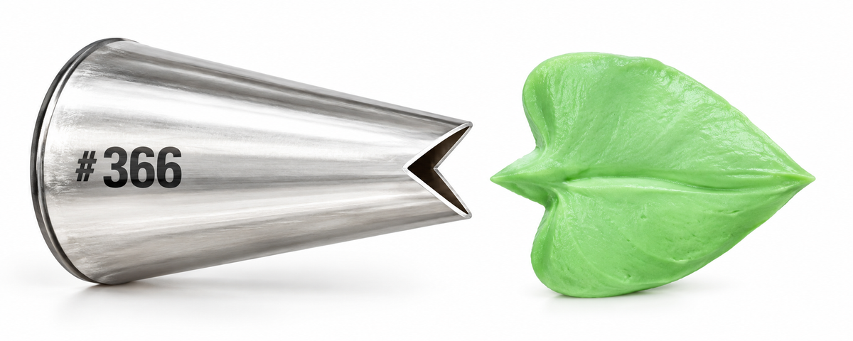 Cake Brasil Leaf Piping Nozzle #366 - Large