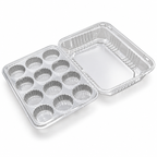 Clear 12-Cavity Sweet Container with Hinged Lid