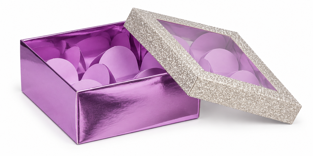 Glitter Window Sweet Box – Holds 4 Sweets