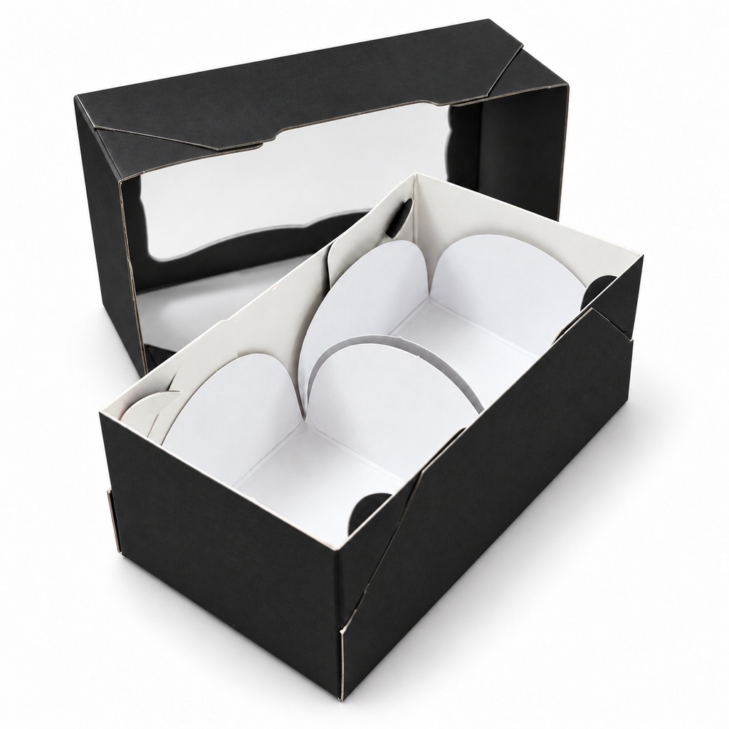 Window Sweet Gift Box with 2 Holders – Various Colours
