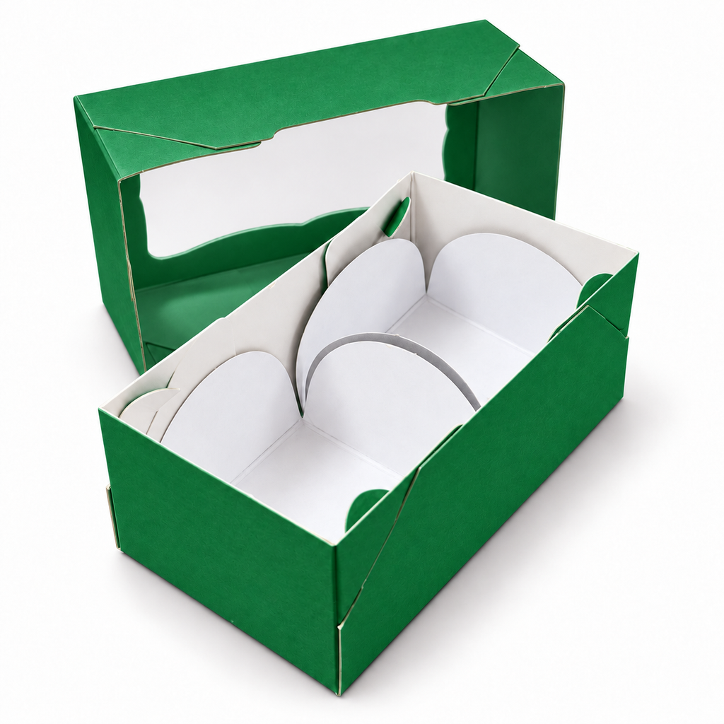 Window Sweet Gift Box with 2 Holders – Various Colours