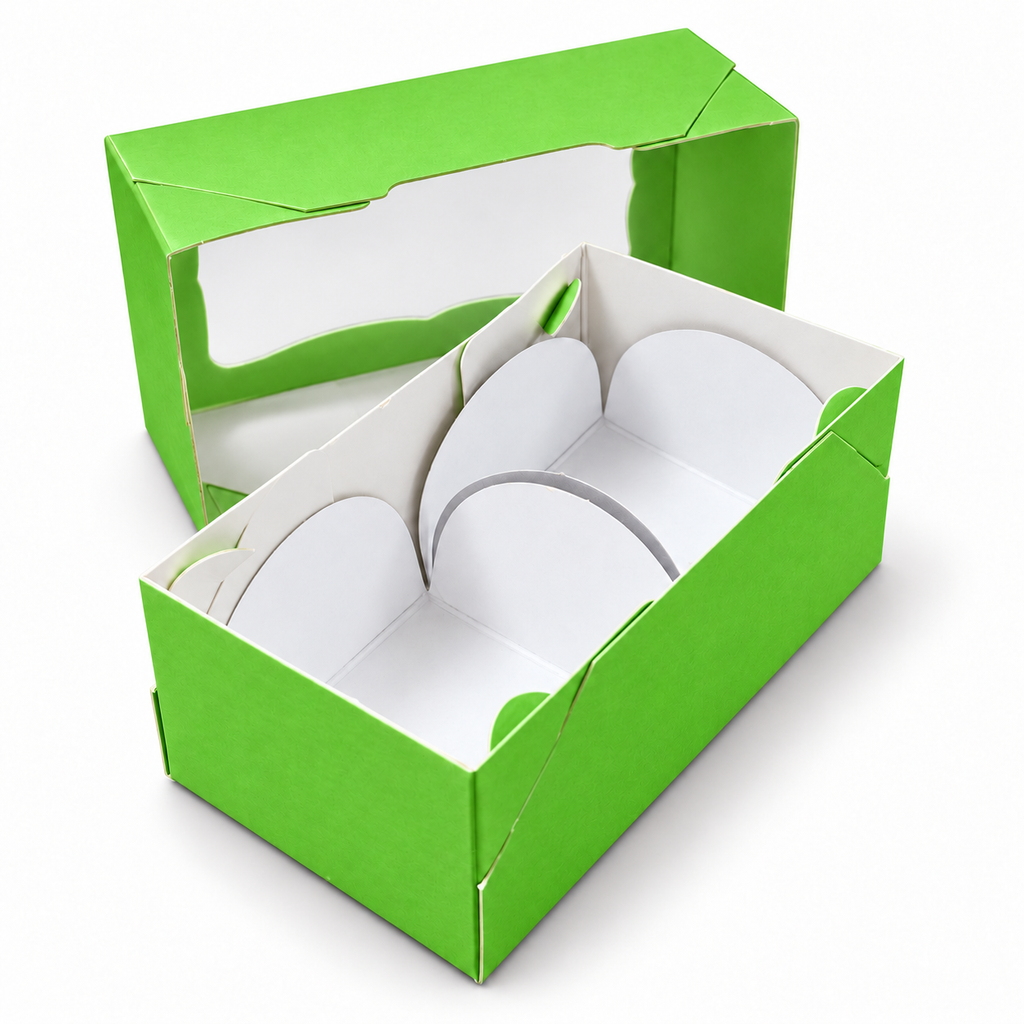 Window Sweet Gift Box with 2 Holders – Various Colours