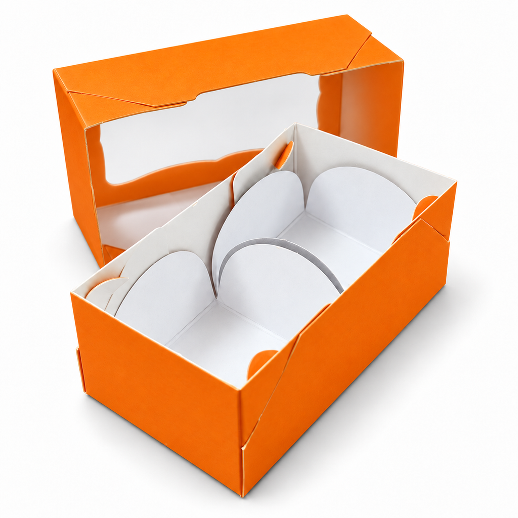 Window Sweet Gift Box with 2 Holders – Various Colours