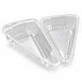 Clear Triangular Cake Slice Container – 11.5 × 7.5 × 5cm