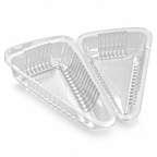Clear Triangular Cake Slice Container – 11.5 × 7.5 × 5cm