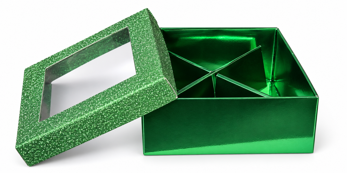 Glitter Window Sweet Box – Holds 4 Sweets