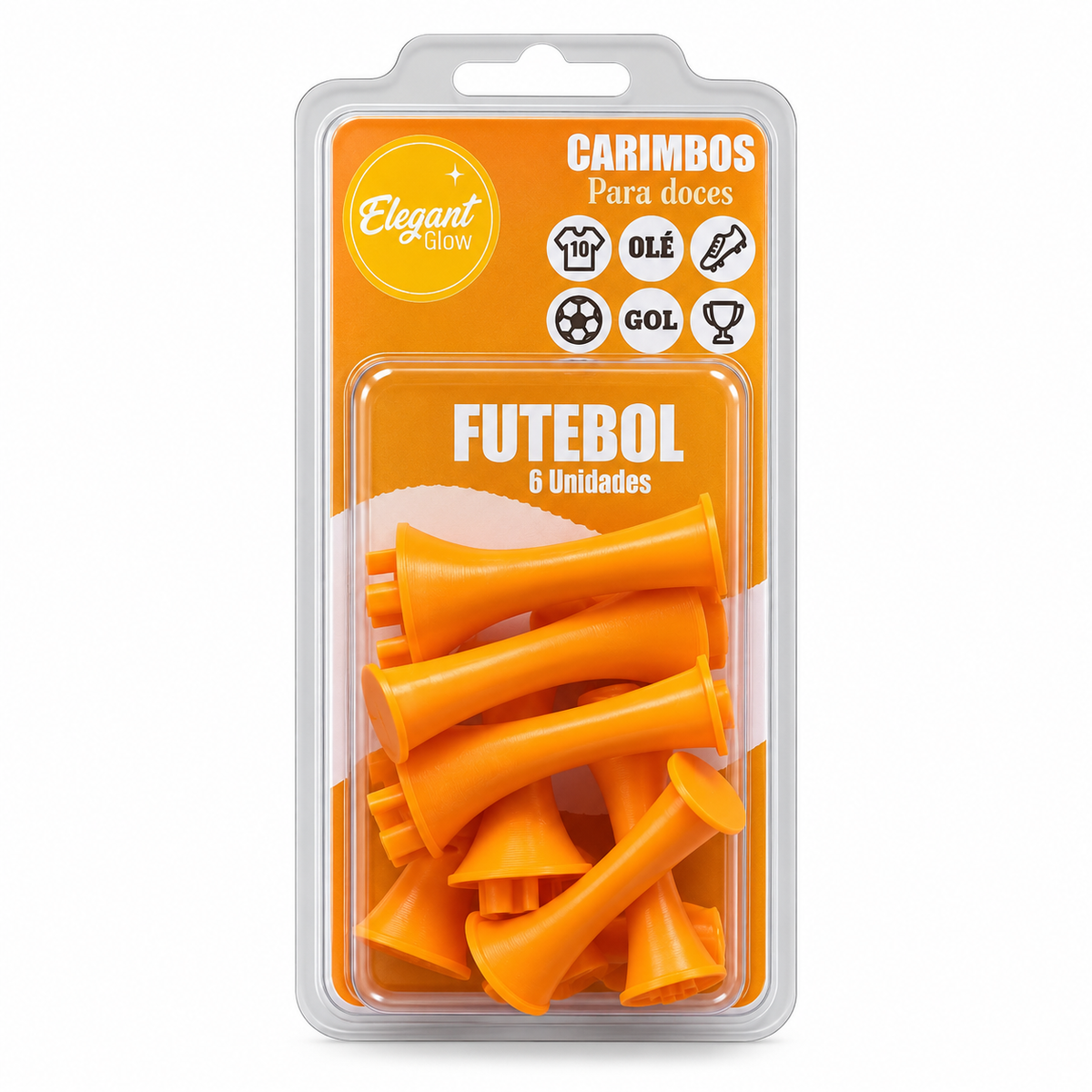 Elegant Glow Football Sweet Stamps – 6 Piece Set