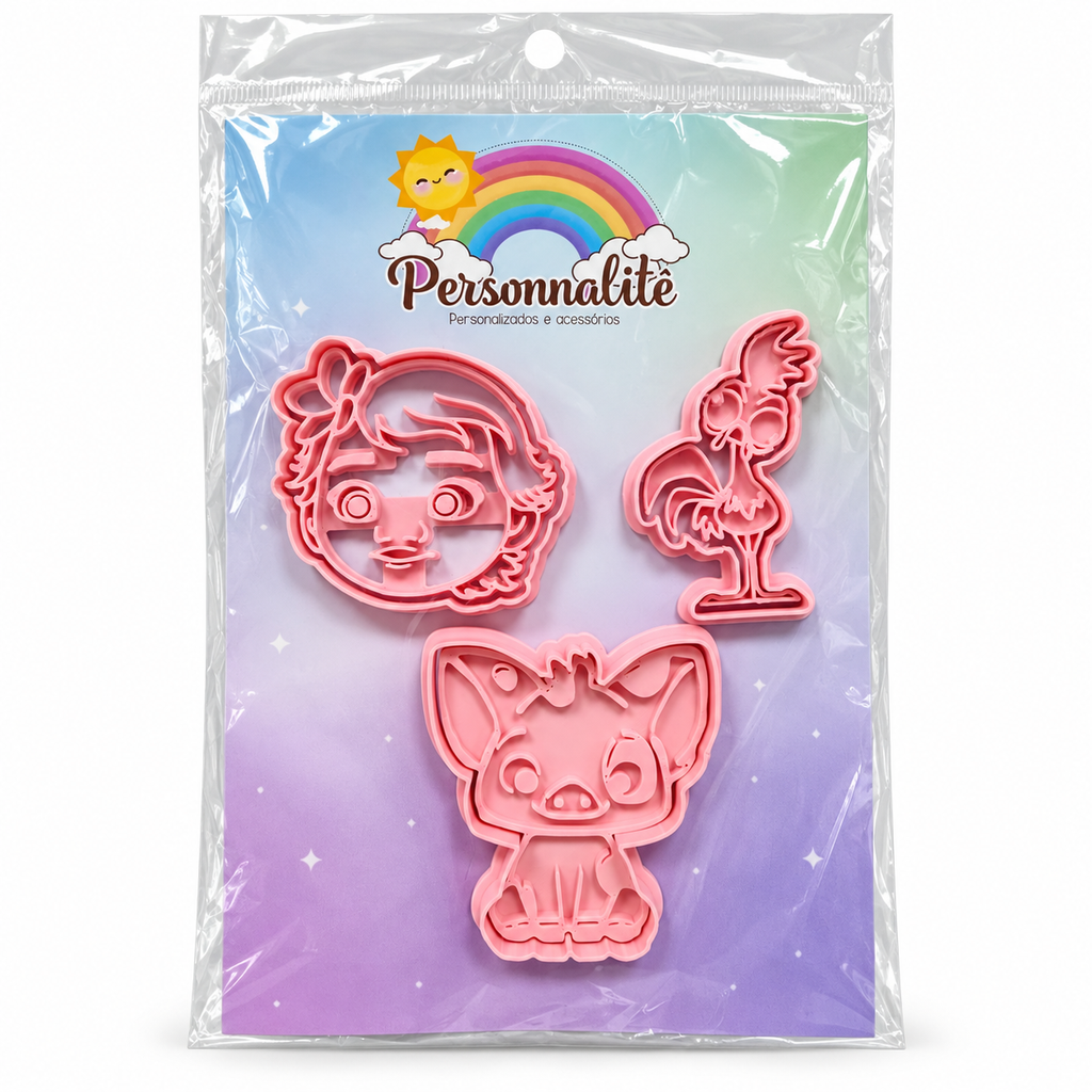 Moana-Themed Fondant Cutter Set - 6 cm